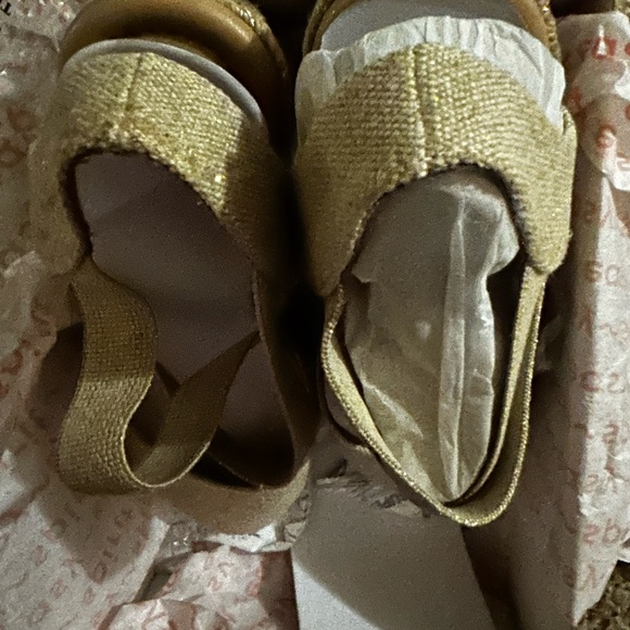 East Spirit NIB ESPADRILLE gold size 8 wide - Picture 8 of 11